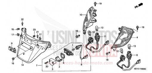 HECKLEUCHTE/KOTFLUEGEL, HINTEN FES125W de 1998